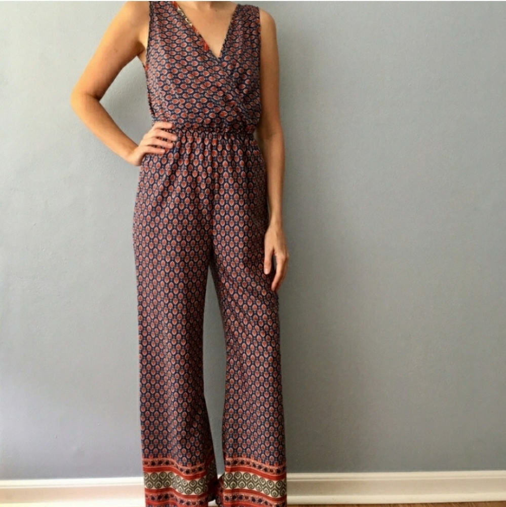 Runway Story  Deep v-neck Wide Legs Jumpsuit